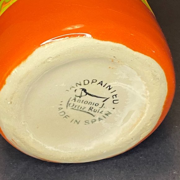 Oil & Vinegar Ceramic Decanter Bottle Latin Spanish Antonio Ortiz Ruiz - Picture 3 of 4